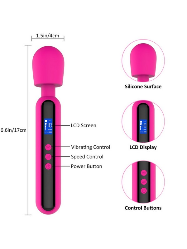 Medium LCD AV 4 Vibration Speeds 10 Vibration Modes 