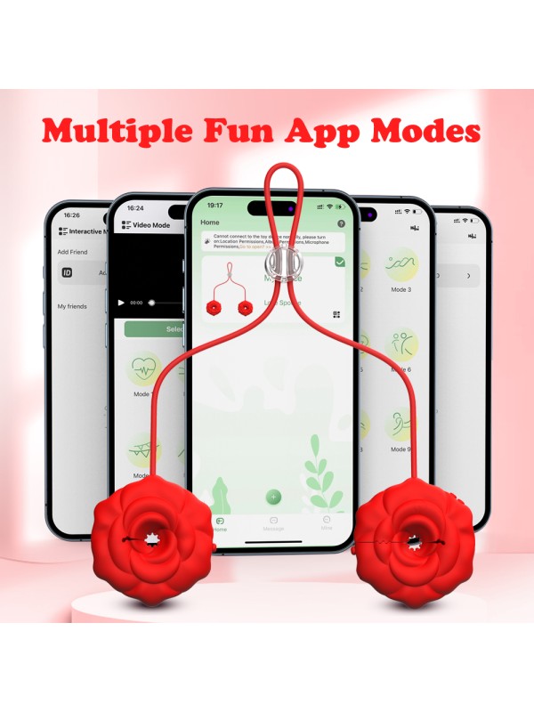 Nipple Vibe Women Sex Toy Boobs Massager for Nipple Vibrating Rose Toys with APP Control GM-519 