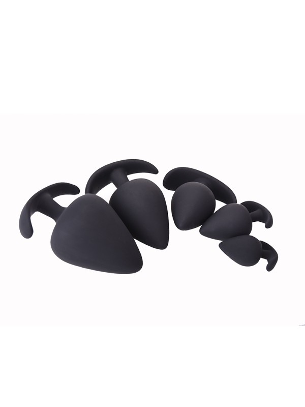 5pcs/set Silicone Flexible Butt Plug Adjustable Size Anal Toy 