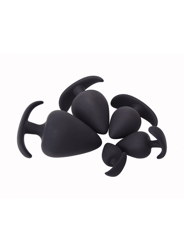 5pcs/set Silicone Flexible Butt Plug Adjustable Size Anal Toy 