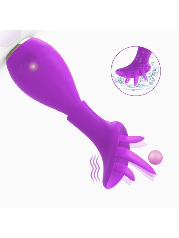 Tongue Licking Jumping Egg Silicone Backyard Bead Pulling Nipple Clip Male and Female Shared Masturbator Vibrator GM-259 