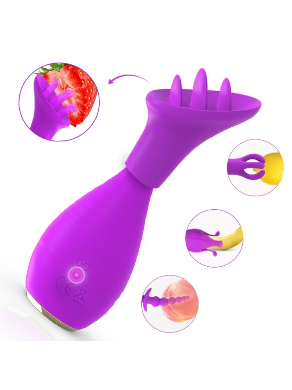 Tongue Licking Jumping Egg Silicone Backyard Bead Pulling Nipple Clip Male and Female Shared Masturbator Vibrator GM-259 