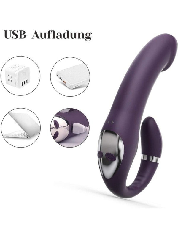 Women Masturbator C Shaped Thrusting 10 Speed Vibration Heating Vibrator Dildo GM-274 