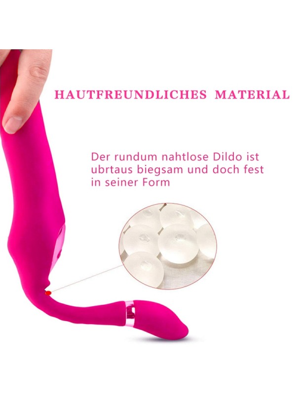 Women Masturbator C Shaped Thrusting 10 Speed Vibration Heating Vibrator Dildo GM-274 
