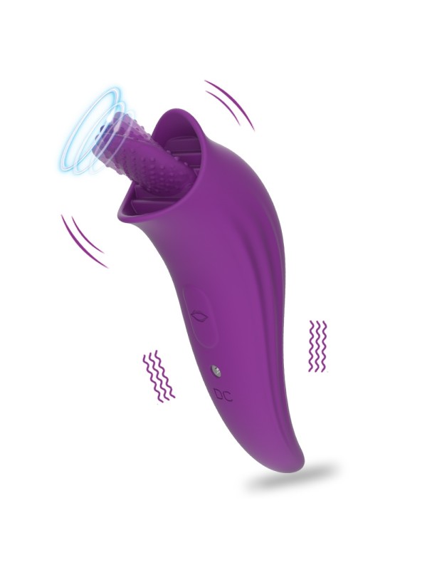 Female Sex Toys G-spot Vibrator With 8 Licking Silicone Clitoris GM-284 