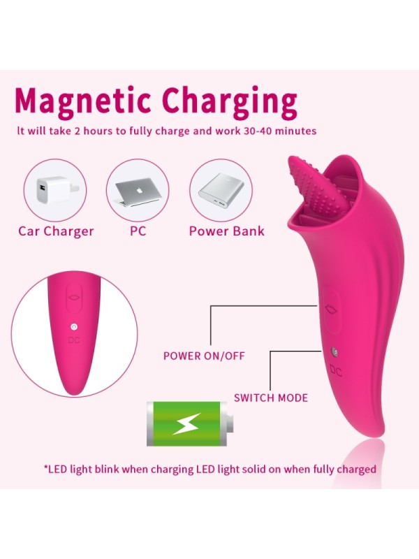 Female Sex Toys G-spot Vibrator With 8 Licking Silicone Clitoris GM-284 