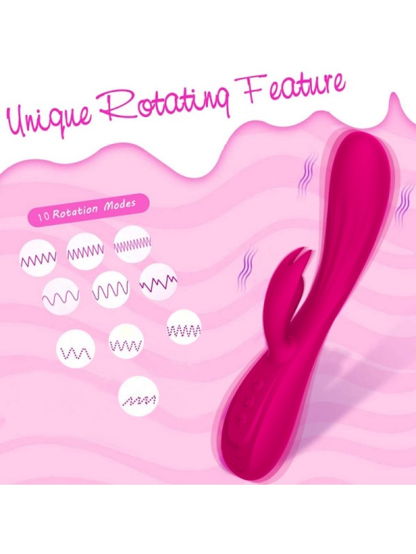 USB Charging 10 Frequency Double Motor Massage Stick Adult Sex Toy for Women GM-286 