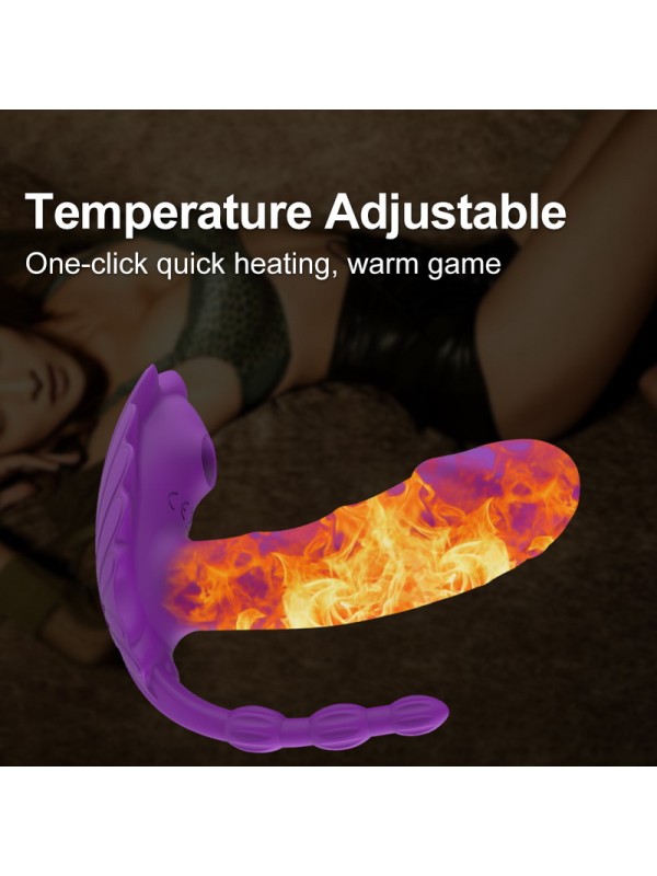 Wireless Sucking Vibrate Heating Wearable Female Vibrating Masturbation Sex Toy GM-372 
