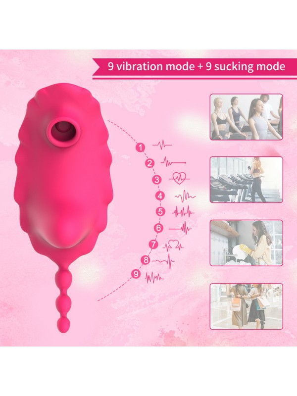 9 Modes Wireless Sucking Vibration Heating Wearable Female Masturbation Sex Toys GM-384 