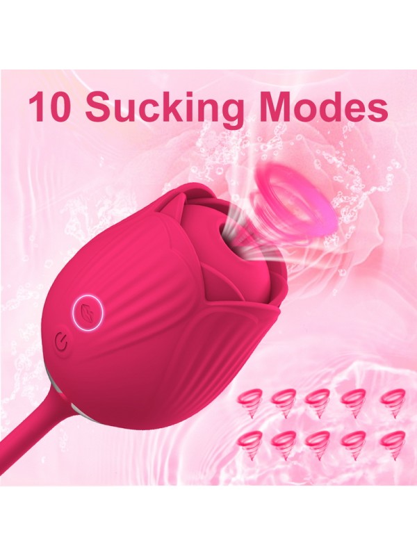 Buzzing Vibrator Dildo for Women 10 Speed ​​Telescopic Vibration Sucking 3 in 1 Adult Sex Toy GM-403 