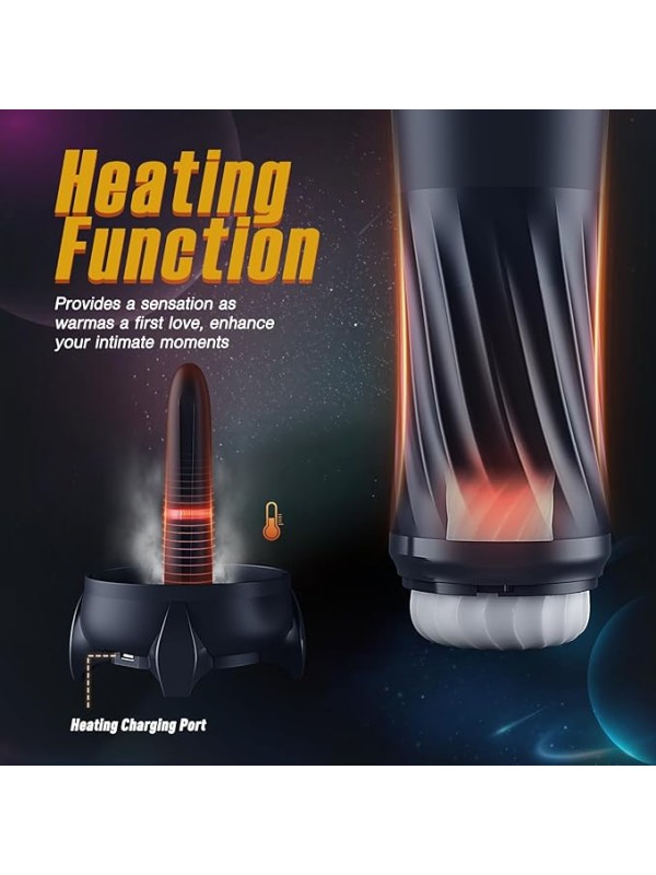 Tracy-S-Dog Automatic Male Masturbator Adult Sex Toys for Men with 3 Twisting 5 Thrusting Vibration Modes Hands Free Heating GM-412 