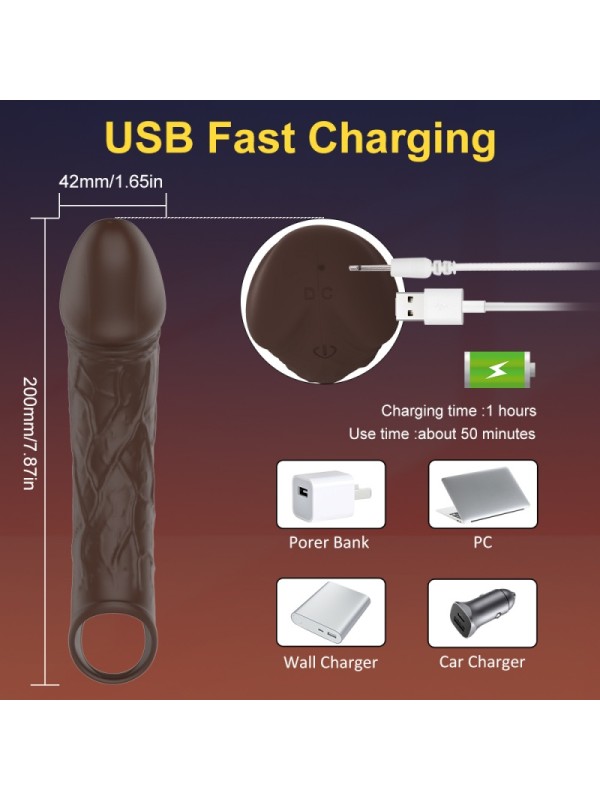 10 Mode Vibration 10 Retractable Heating Artificial Sex Silicone Dildo Masturbator for Women GM-413 