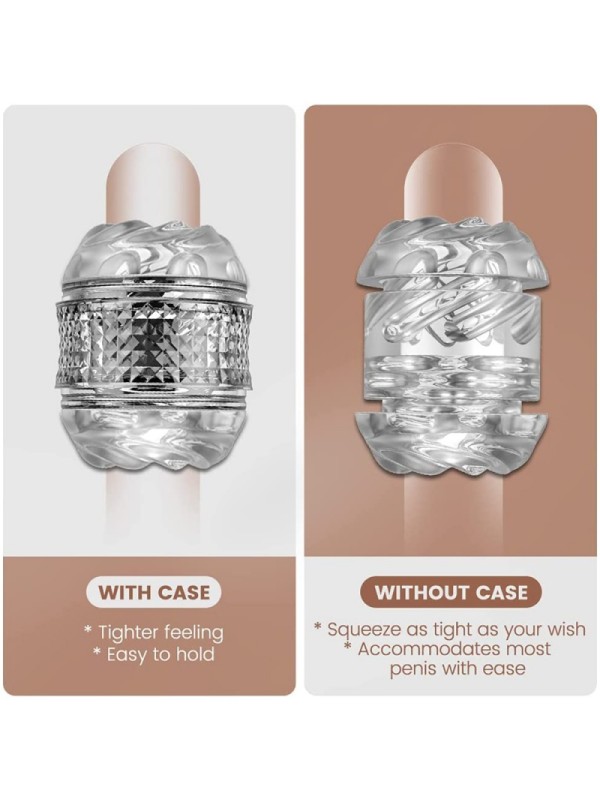 Portable Male Silicone Oral Sex Masturbator Vacuum Cup Transparent Soft Sucking Squeeze Penis Condom Sex Toy GM-432 