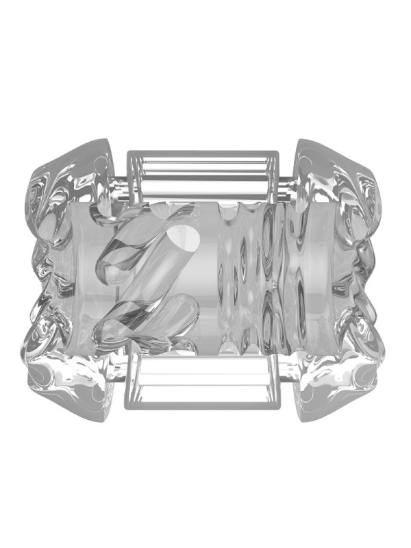 Portable Male Silicone Oral Sex Masturbator Vacuum Cup Transparent Soft Sucking Squeeze Penis Condom Sex Toy GM-432 