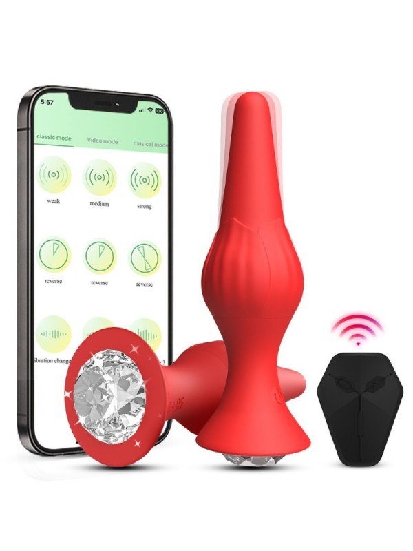 APP Wireless Remote Control Vibration Massager Masturbator Anal Butt Plug Vibrator GM-463 