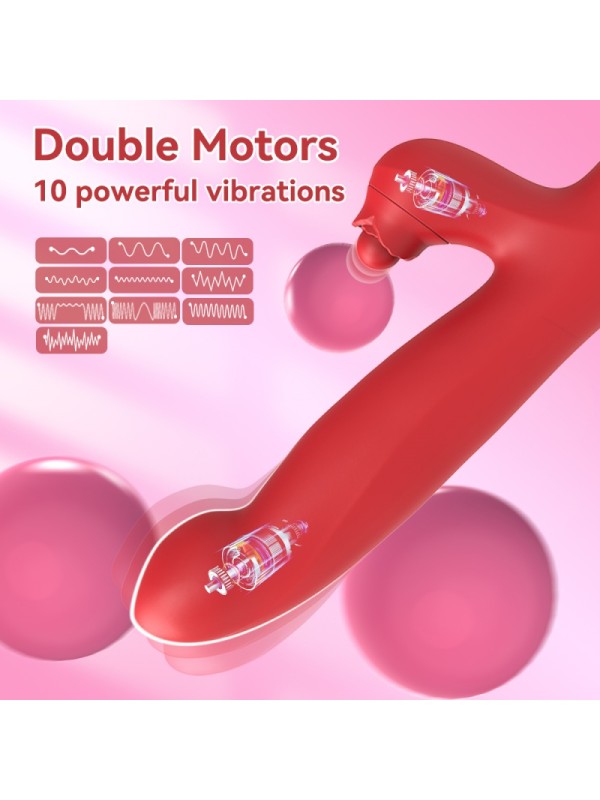 Sex Toy Double Heads Hiting 10 Vibrating Modes Vibrator for Women GM-485 