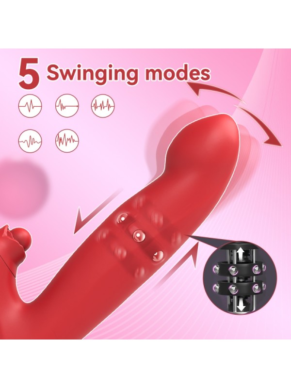 Sex Toy Double Heads Hiting 10 Vibrating Modes Vibrator for Women GM-485 
