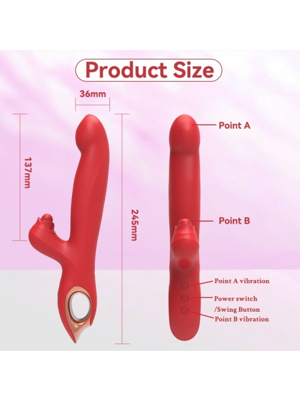Sex Toy Double Heads Hiting 10 Vibrating Modes Vibrator for Women GM-485 