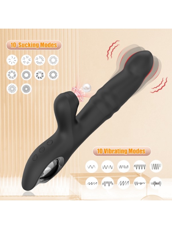 10-Speed Sucking 5-Speed Crawling and Probing USB Magnetic Charging Female Sex Toy Vibrator GM-507 