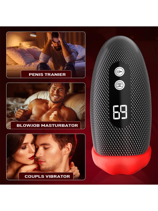 Male Masturbator 9 Vibration LED APP Control Penis Training Tool Adult Sex Toys GM-520 