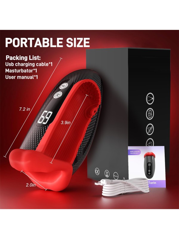 Male Masturbator 9 Vibration LED APP Control Penis Training Tool Adult Sex Toys GM-520 