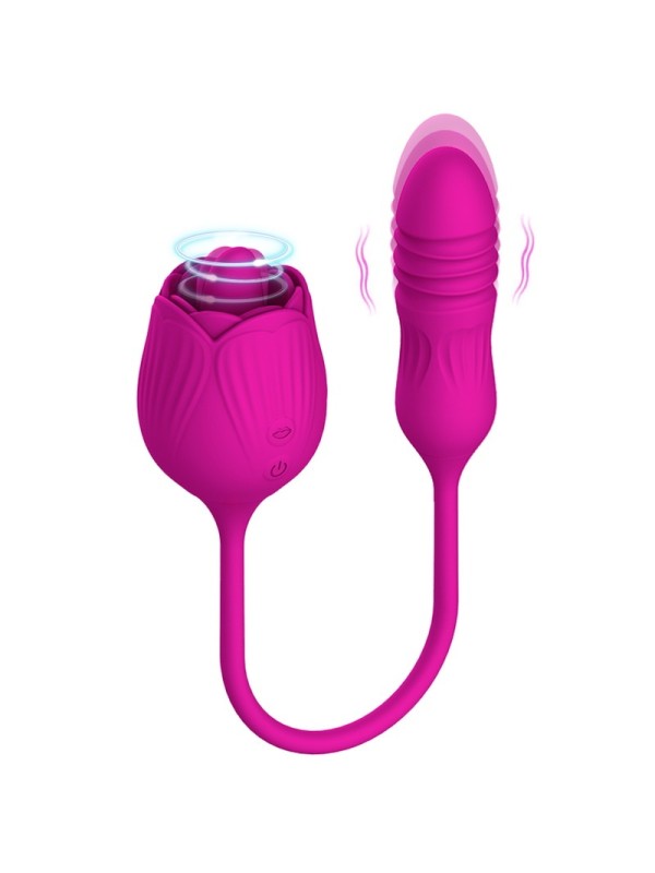 Rose Telescopic Bullet Vibrator - 01 Licking Version 