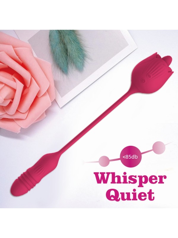 Rose Telescopic Bullet Vibrator - 01 Licking Version 